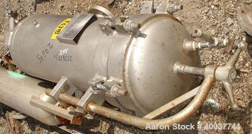 Used Filterite Basket Filter, 316 stainless steel construction, type 54MS03-316-3FD-C150, 12" diameter x 30" deep tank, rated 150 PSI at 200 degrees F., Serial #78944.