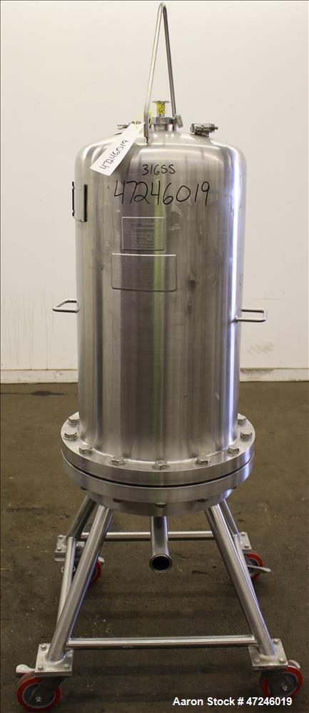 Used Allegheny Bradford Corp Filter Housing, Volume 140 liters, 316 Stainless S