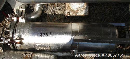 Used American Basket Filter, Stainless Steel. 7" Diameter x 24" deep baskets, rated 150 psi at 150 degrees F, serial #7980.