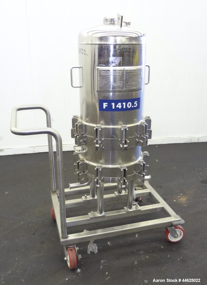Used Stainless Steel Cuno Zeta Plus Cartridge Filter Housing, Model 16ZPB3