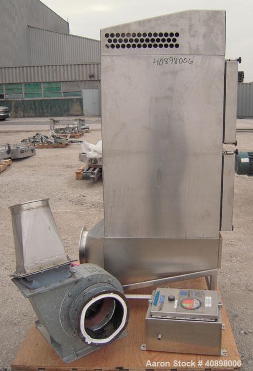 Used Extract Technology HEPA Filter. 316 stainless steel housing. Designed as a HEPA filter air stream over a dryer charge port. Includes a 3 hp, 3/60/460 volt, 3510 rpm xp blower. Serial #2324/14/LF...
