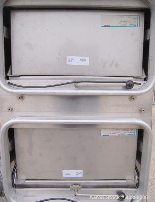 Used Extract Technology HEPA Filter. 316 stainless steel housing. Designed as a HEPA filter air stream over a dryer charge port. Includes a 3 hp, 3/60/460 volt, 3510 rpm xp blower. Serial #2324/14/LF...