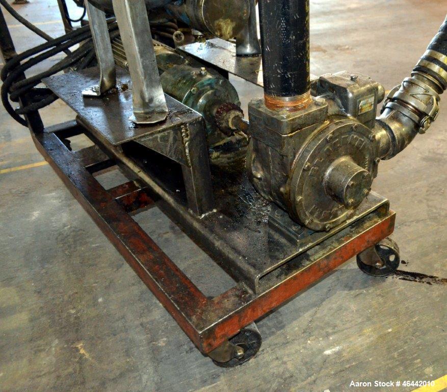 Used FSI Filter Specialists Double-Barreled Bag Filter, Model FSP-250, Carbon steel. Approximate 8.8 square feet surface area, maximum flow rate 150 gallons per minute. Each chamber approximate 8" di...