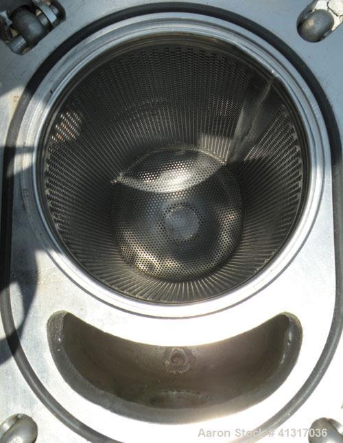 Used Filter Specialists Basket Filter, Part Number F.S.P. 40-1-316SS, 316 Stainless Steel. 8" diameter x 16" deep. No basket. Rated 150 psi at 200 deg F. 1" NPT inlet, 2" tri-clamp center bottom outl...