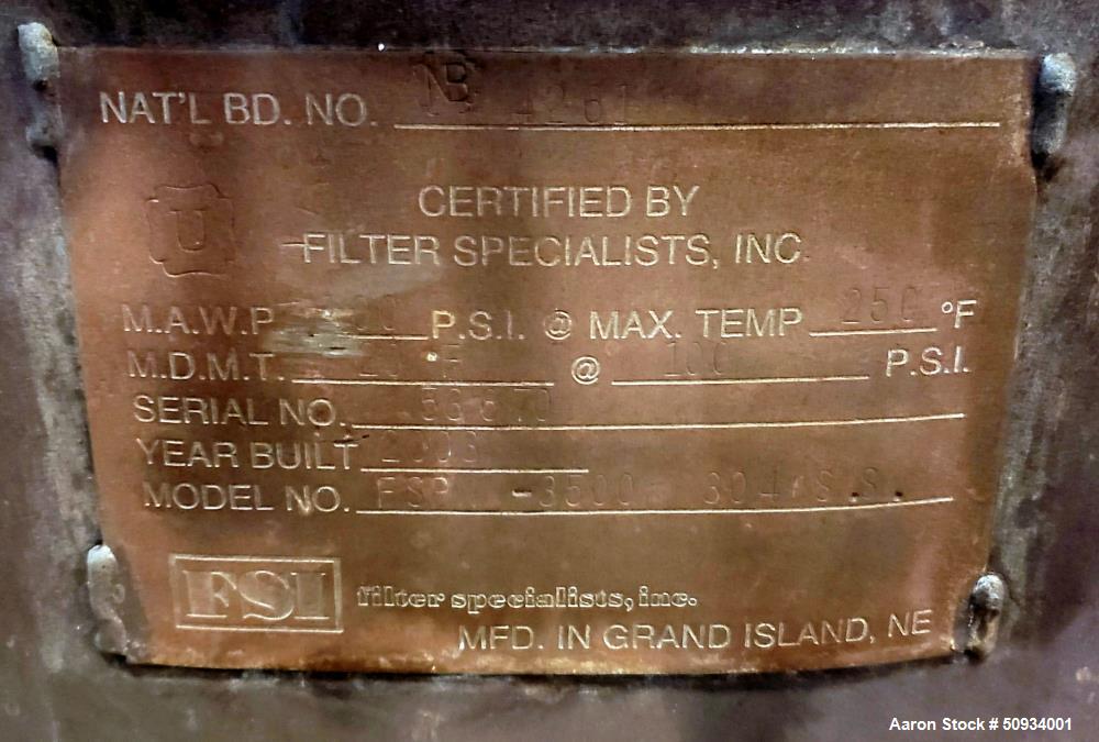 Used FSI / Filter Specialists Inc, Bag Filter