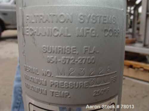 Used Filter Specialists Bag Filter, Model NS-151