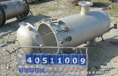 Used Filterite Cartridge Filter, model 935563, type 220MSO4-316L-6FOLD-C150, 316L stainless steel. Approximately 24" diameter x 53" straight side, clamped dished top, dished bottom, rated 150 psi at ...