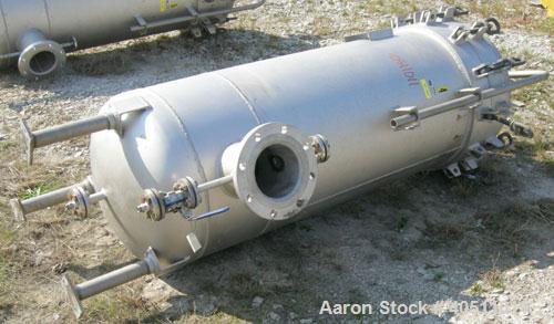 Used Filterite Cartridge Filter, Model 935563, type 220MSO4-316L-6FOLD-C150, 316L stainless steel. Approximately 24" diameter x 53" straight side, clamped dished top, dished bottom, rated 150 psi at ...