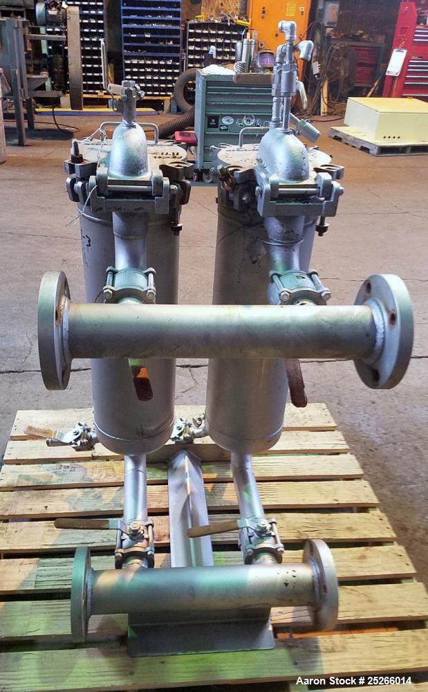 Used Set of (2) 8" Filtration Systems Basket Filters, Stainless Steel.