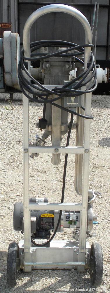 Used Filtration Systems Basket Filter, 316 Stainless Steel. 4" diameter x 12" deep.  Rated 300 psi and approximately 20 gallons per minute. 1-1/2" inlet/outlet. Includes a Waukesha Cherry Burrell cen...