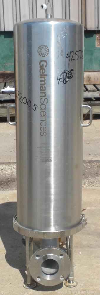 Used Stainless Steel Gelman Sciences Cartridge Filter, Model HFGJ1Q1B11