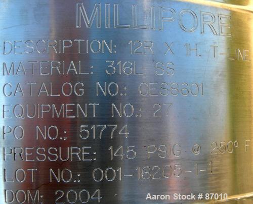 Used Millipore Cartridge Filter, Model 12RX1H
