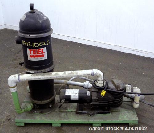 Used Teel Pool/Spa Cartridge Filter, Model 4RK12, 135 Square Feet Filter Area. Maximum working pressure 50 psi, maximum design flow rate public pools 50.6 gallons per minute, residential pools 135 ga...