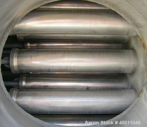 Used Pall Cartridge Filter Housing, part #P384SG29C2H2, 304 stainless steel. Approximately 18'' diameter x 60'' straight side, flat bolt on top, dished bottom. Internal rated 205 psi at 100 deg F, 22...