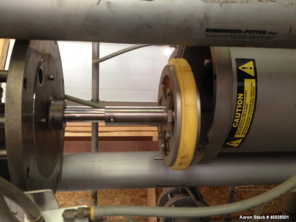 Used Ronningen-Petter DCF 1600 Twin Series 3X Pod Filters, Model DCF 1600 DCF Twin. Filtration Surface 610 x 3, area - in2 (cm2) (3935) x 3. Flow rate range at 60200 x 3. 100µ - gpm (m3/hr) (13.645.4...