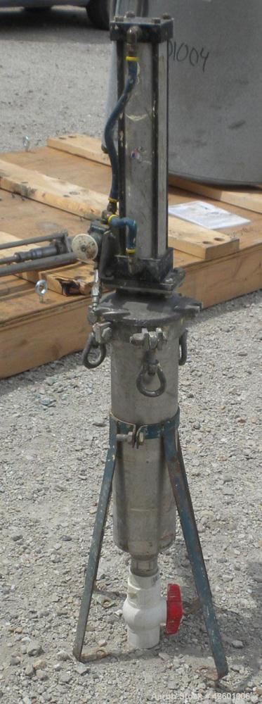 Used Ronningen-Petter Self Cleaning Mechanical Filter, model  DCF-400, 316 stainless steel. Flow rate 2-30 gallons per minute. Total capacity 0.94 gallon, purge capacity 4 fluid ounces, filtration su...