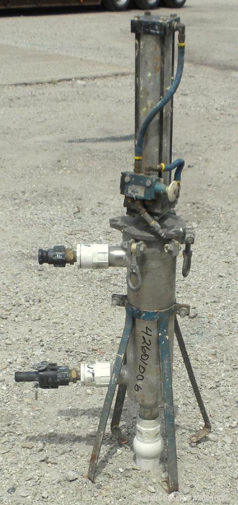 Used Ronningen-Petter Self Cleaning Mechanical Filter, model  DCF-400, 316 stainless steel. Flow rate 2-30 gallons per minute. Total capacity 0.94 gallon, purge capacity 4 fluid ounces, filtration su...