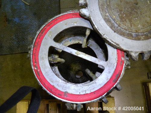 Used Ronningen-Petter Single Bag Filter, 304 stainless steel. 8" diameter x 31" deep filter housing, rated 150 psi at –20 to 220 deg F. Approximate 90 gallons per minute flow rate. Bolt-on top cover,...
