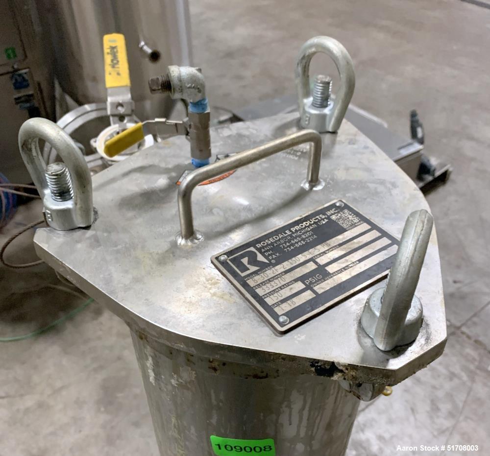 Used Rosedale Filtration Products Model 8 Basket Strainer & Bag Filter