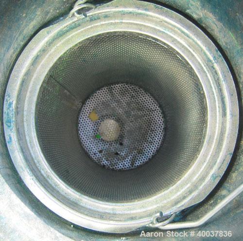 Used Rosedale Products Mesh Basket Filter, Model 8152F3150S316-C, 316 stainless steel. 2.3 square feet, rated up to 220 gallons per minute. Approximate 8 1/2" diameter x 24" deep vessel, internal rat...