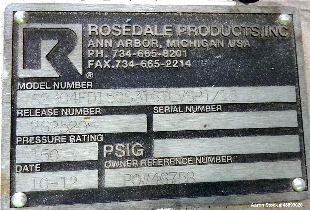 Used Rosedale Products Inc. Model 82 Dual Capacity Bag Filter and Basket Strain