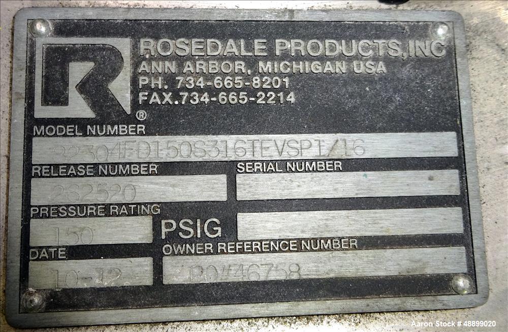 Used Rosedale Products Inc. Model 82 Dual Capacity Bag Filter and Basket Strain