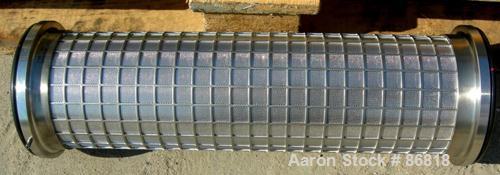 Used Russell Fines Eco Self-Cleaning Vertical Filter, Model EF502/0001/N, 316 Stainless Steel. Approximate 6" diameter x 14" long jacketed chamber, approximate 4-1/2" diameter screen with a rotating ...