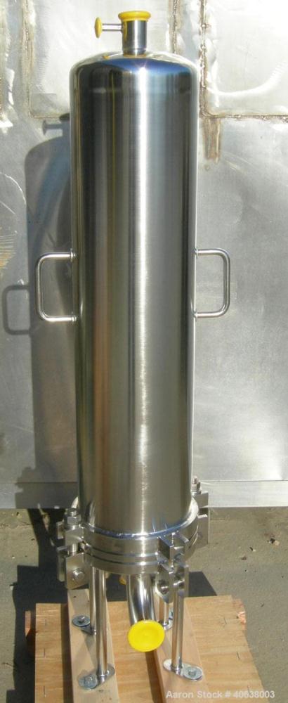 Unused- Sartorius Stedim Biotech cartridge type filter, model Sanitary. 5 Round x 30" T type housing, 316L stainless steel. ...