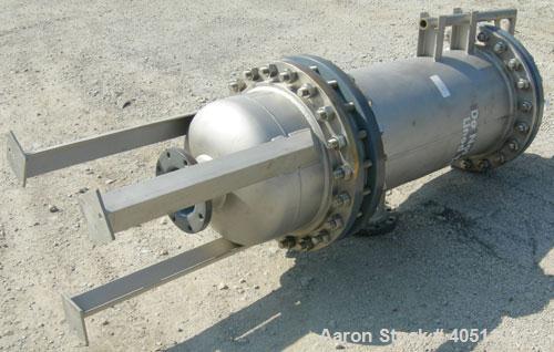 Used USF Filtration Separators Teflon Lined Filter, model T940450-000, type 120FH4-316L-6FD-C150-222ECTFE 90MILS, 316L stainless steel. Approximately 19.625'' x 52'' straight side. Flat bolt on top, ...