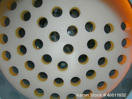 Used USF Filtration Separators Teflon Lined Filter, model T940451-000, type 180FH4-316L-6FD-C150-222ECTFE 90MILS, 316L stainless steel. Approximately 23.625'' x 54'' straight side. Flat bolt on top, ...