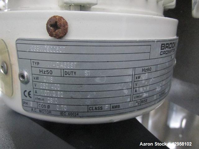 Used GE Healthcare Uniflux Ultrafilter. Stainless steel construction, approximately 1 gallon stainless steel vessel (5" diameter x 10" straight side), with Tefla main pump and (2) Watson-Marlow 520N ...