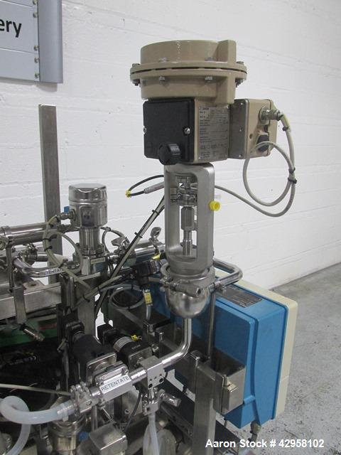 Used GE Healthcare Uniflux Ultrafilter. Stainless steel construction, approximately 1 gallon stainless steel vessel (5" diameter x 10" straight side), with Tefla main pump and (2) Watson-Marlow 520N ...