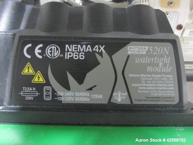 Used GE Healthcare Uniflux Ultrafilter. Stainless steel construction, approximately 1 gallon stainless steel vessel (5" diameter x 10" straight side), with Tefla main pump and (2) Watson-Marlow 520N ...