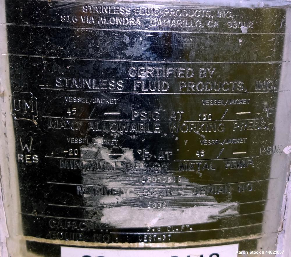 Used Stainless Steel Stainless Fluid Products Cartridge Filter Housing