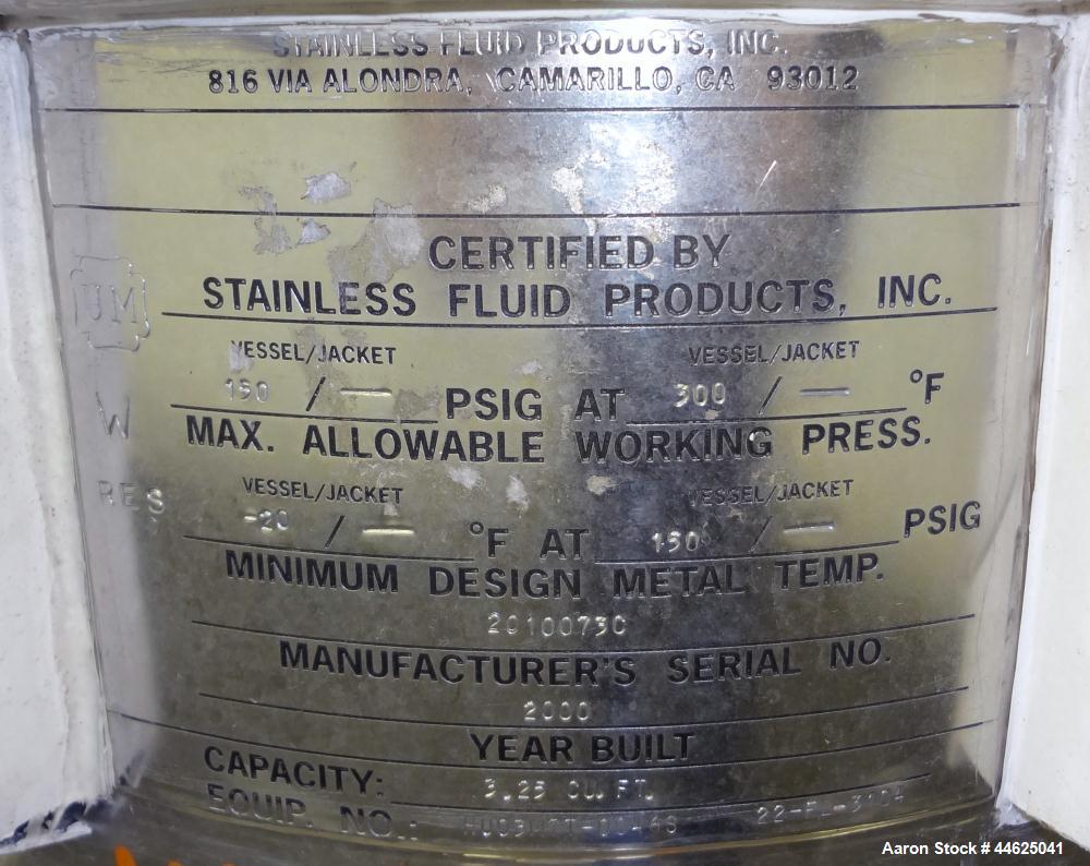 Used Stainless Steel Stainless Fluid Products Cartridge Filter Housing