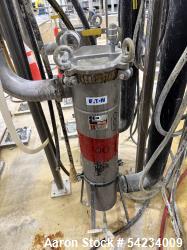 Used Eaton Stainless Steel FLOWLINE Single Bag Filter Housing. Part# F3AVFB01033. (1) Filter bag. Filter bag size #2 - 7" di...