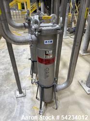 Used Eaton FLOWLINE Single Bag Filter Housing, Part# F3AVFB01033. Stainless Steel. 1 Filter bag. Filter bag size #2 - 7" dia...