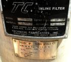 Used-Used: Technical Fabricators inline filter, model I/0 500-2, 316 stainless steel. Jacketed chamber 12
