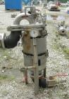 Used Basket Strainer Filter, 316 Stainless Steel. Jacketed chamber approximately 8 1/2