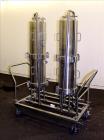 Used Cuno Dual Filter Skid, Model 12ZPB4, 316L Stainless Steel. (2) Cartridge filter housings, no filters, approximately 12-1/2