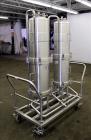 Used Cuno Dual Filter Skid, Model 12ZPB4, 316L Stainless Steel. (2) Cartridge filter housings, no filters, approximately 12-1/2
