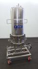 Used Cuno Zeta Plus Cartridge Filter Housing, Model 16ZPB4, 316 Stainless Steel. Approximately 138.8 square feet media area, requires filter cartridges. Quick release clamp design chamber rated 150 p...