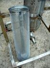 USED: Filtration Systems liquid mesh basket filter, model CF-8M, 316 stainless steel. Rated approx 220 gallons per minute. Non-jacketed housing 8