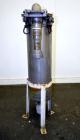 Used Filtration Systems Mesh Basket Filter, Stainless Steel. Rated up to approximate 220 gallons per minute. 304 Stainless steel housing Approximate 8-1/2” diameter x 29-1/2” deep, rated 150 psi at 2...