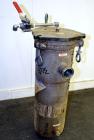 Used Krystal Klear Basket Filter, 7 Gallon Capacity, 321 Stainless Steel, Vertical. Approximately 8-1/2” diameter x 28