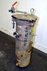 Used Krystal Klear Basket Filter, 7 Gallon Capacity, 321 Stainless Steel, Vertical. Approximately 8-1/2” diameter x 28