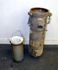 Used Krystal Klear Basket Filter, 7 Gallon Capacity, 321 Stainless Steel, Vertical. Approximately 8-1/2” diameter x 28