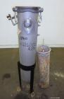 Used Krystil Klear Filtration Filter, 316 Stainless Steel. Rated approximate 150 psi at 300 degrees F. 8” Diameter 39” long. 2” Threaded inlet/outlet. Screw down top cover. Mounted on a carbon steel ...