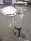 Used Krystil Klear Filtration Filter, 316 Stainless Steel. Rated approximate 150 psi at 300 degrees F. 8” Diameter 39” long. 2” Threaded inlet/outlet. Screw down top cover. Mounted on a carbon steel ...