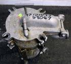 Used Mechanical Basket Filter, 3 Gallon Capacity, 316 Stainless Steel, Vertical. Approximately 8” diameter x 16